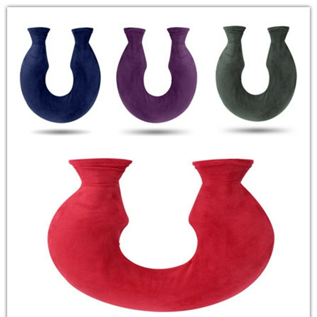 WEUVEB Warm Neck Hot Water Bag U Shape Hot Water Bag PVC Heat Retention Practical Design Home Use 1Pcs