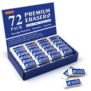 Erasers, Shuttle Art 72 Pack Premium Erasers Bulk, White Erasers Classroom Set for Kids Teachers as School and Office Supplies