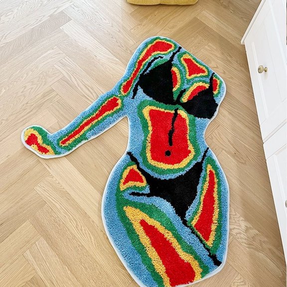 LAKEA Handmade Female Body Rug Shape Tufted Carpet Plush Fluffy Soft Multiple Color Home Decor Living Room Bedroom Room aesthetic