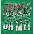 thumbnail image 2 of Xmas Elves Reindeer Sleighs Oh My Men's Graphic T Shirt Tees Brisco Brands S, 2 of 6