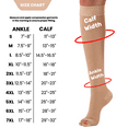 thumbnail image 3 of 7XL Wide Calf Compression Socks for Women & Men 20-30mmHg - Beige, 7X-Large, 3 of 9