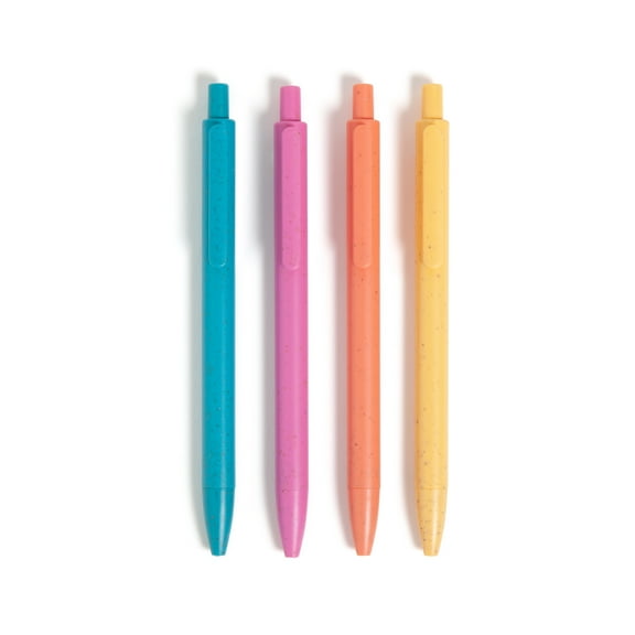 U Brands U-Eco Ballpoint Pens, Fine Point, 0.7mm, Black Ink, 4 Count