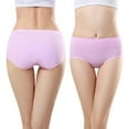 thumbnail image 1 of Women Cotton Menstrual Panties Lace Seamless Mid Waistband Solid Breathable Intimate Briefs, 1 of 8