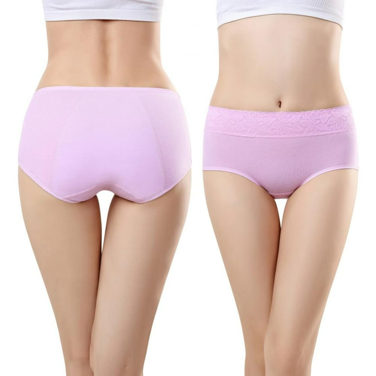 Ladies Underwear, Menstrual Period Underwear for Women Girls Cotton Panties  High Waist Comfortable Easy Clean Briefs, 1 Pack 
