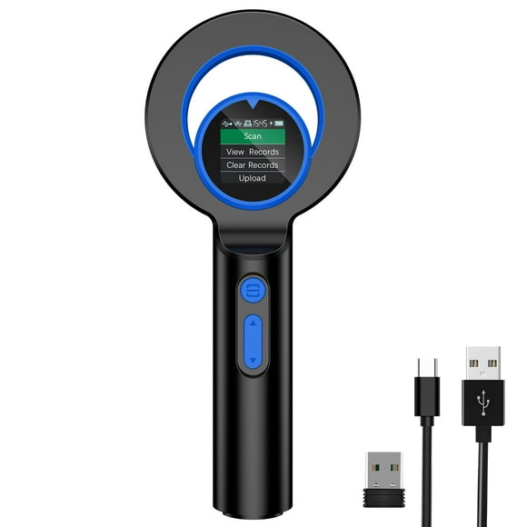 Pet Microchip Scanner Rechargeable RFID Micro Chip Reader Scanner ISO11784/85/FDX-B/EMID 240 Records Data Storage Upload to PCï¼for Animal/Pets/Pigs/Dogs/Cats