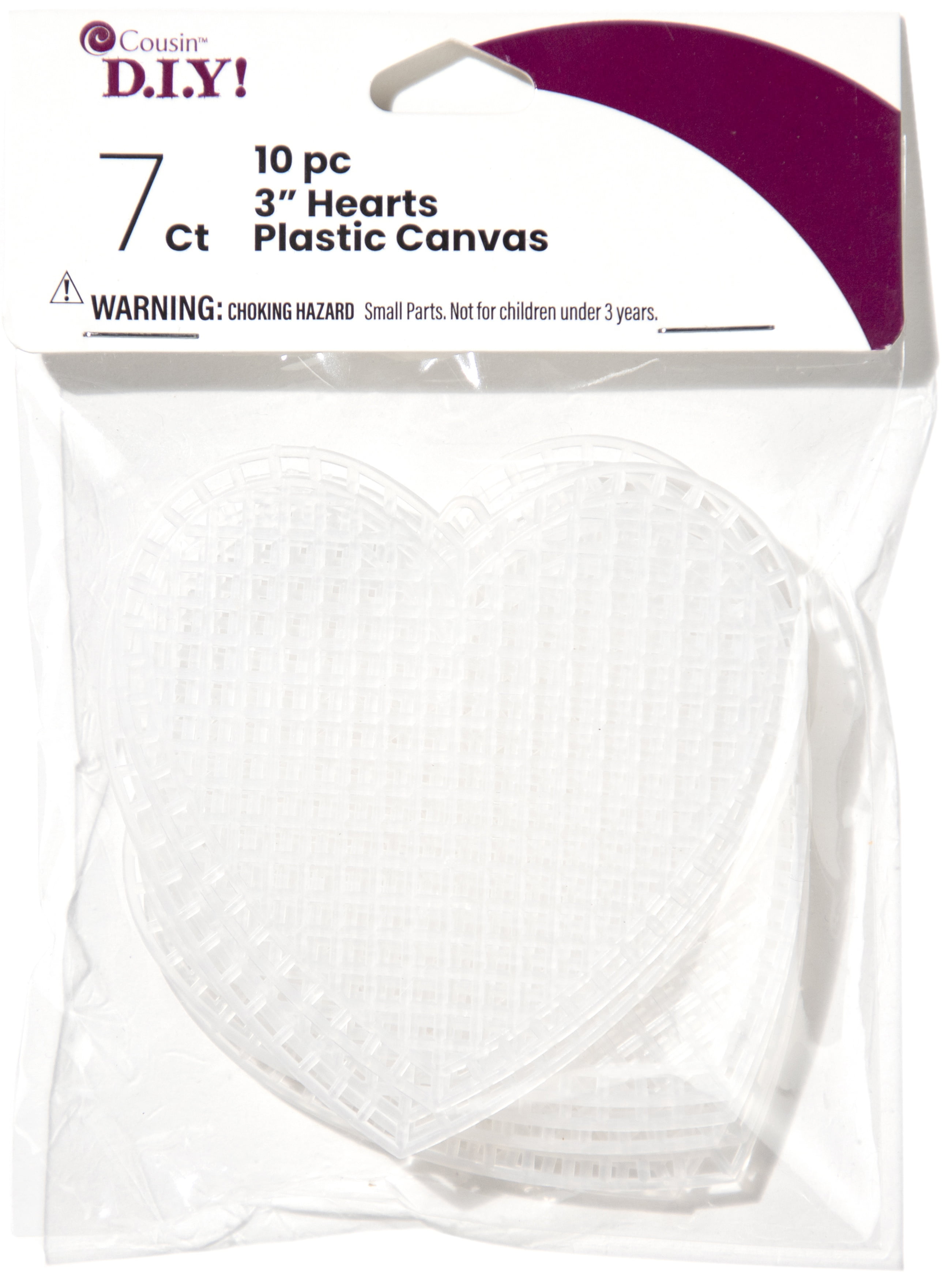 Darice Canvas Designer 3" to 4.5"  Plastic Canvas Circle Heart Cross Star 10 Set 