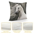 thumbnail image 4 of Chilfamy Aesthetic Long-haired Lady Pillow Covers for Couch Sofa Indoor Outdoor, Decorative Pillow Case 1PC 18x18in, 4 of 5