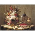 thumbnail image 2 of Robie, Jean-Baptiste 18x15 White Modern Wood Framed Museum Art Print Titled - Floral composition on a table (detail), 2 of 4