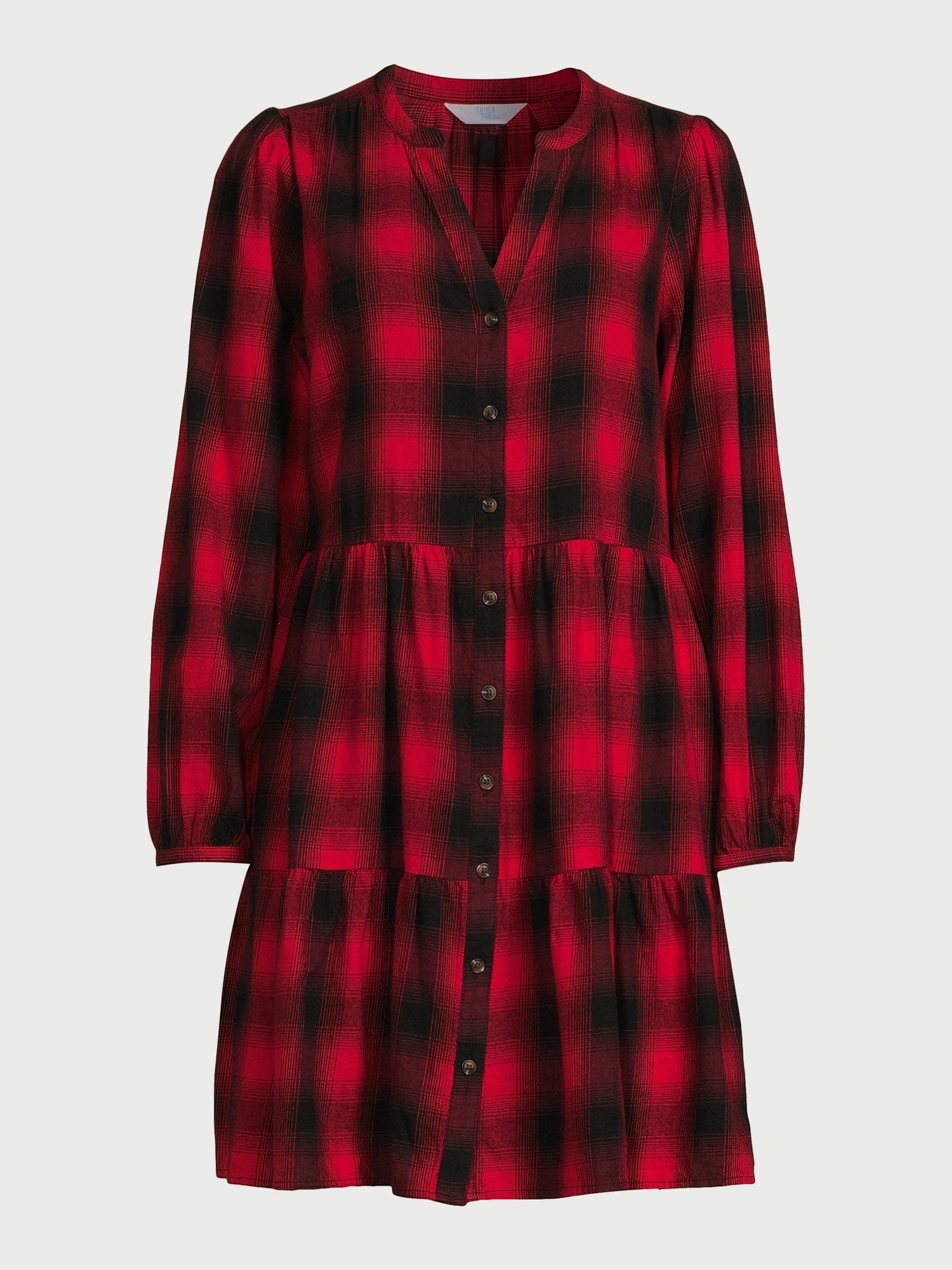 Time and shop tru plaid dress