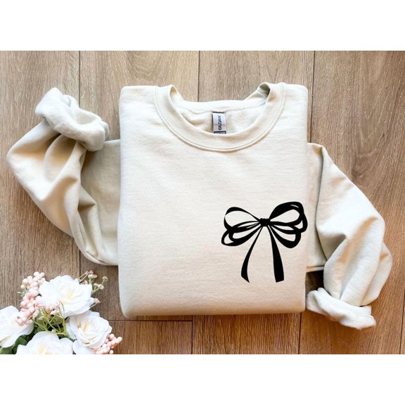 Black Bow Coquette Cute Ribbon Girl Graphic Sweatshirt All size S-3XL