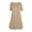 Khaki, variant on HBBIKVI Tiered Ruffle T-Shirt Dress for Women Casual Short Sleeve Mini Dress with Relaxed Comfortable Fit for Daily Everyday Vacation Style