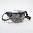 thumbnail image 2 of Bolsa de pecho con estampado de osos de dibujos animados de cintura lindo de lona informal para deporte (estilo 1) JShteea Para Estrenar, 2 of 8