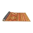 thumbnail image 2 of Ahgly Company Indoor Square Abstract Orange Modern Area Rugs, 4' Square, 2 of 4