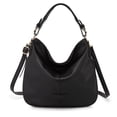 thumbnail image 1 of Bolso de mano Montana West Hobo de piel vegana ajustable negro, 1 of 5