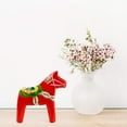 thumbnail image 2 of Oktoberfest Haus Swedish Themed Orange-Red Wooden Rocking Dala Horse 2" Figurine for Home Decor, 2 of 2