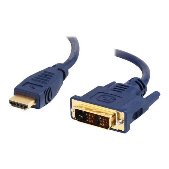C2G Velocity High-Definition Multimedia Interconnect - Adapter cable - HDMI male to DVI-D male - 6.6 ft - shielded - blue