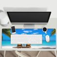 thumbnail image 4 of Beach Ocean Mouse Pad Stitched Edge XL Large Mousepad 31.5" X 11.8" Rubber Base Non Slip Desk Mat for Laptop Pc Computer Gaming, 4 of 5
