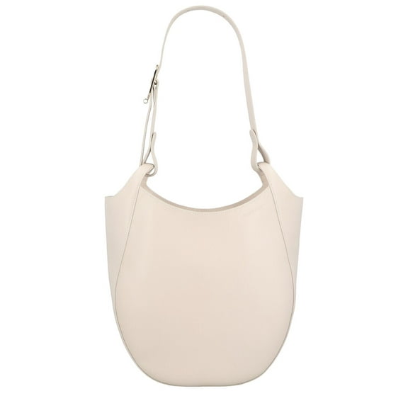 Longchamp Le Foulonne Leather Shoulder Bag, White