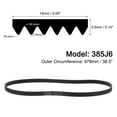 thumbnail image 2 of 385J6 PJ V-Ribbed Belt 6 Ribs 38.5" Length, 0.55" Width, EPDM Poly V Belt, 2 of 5
