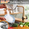thumbnail image 6 of Sunrinx Brushed Gold Waterfall Kitchen Faucet with Temperature Display, Single-Handle Kitchen Faucet with Pull Down Sprayer, Three Water Outlet Modes Modern Kitchen Sink Faucet, 6 of 9