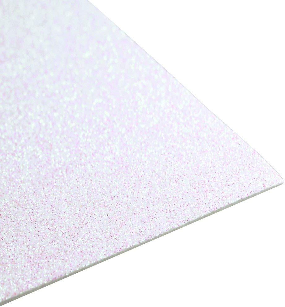 Glitter EVA Foam Sheet, 91/2Inch x 12Inch, 10Piece, White