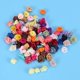 thumbnail image 2 of 300pcs/lot Mini Handmade Satin Ribbon Rosettes Fabric Flower Appliques For Wedding Decoration Craft, 2 of 5