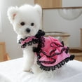thumbnail image 3 of Dog Princess Dress – Plaid Fabric, Lace and Bows, Multi-Layer Breathable Wedding Dress, 3 of 7