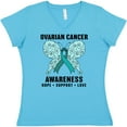 thumbnail image 3 of Inktastic Ovarian Cancer Awareness Hope Support and Love Women's V-Neck T-Shirt, 3 of 5