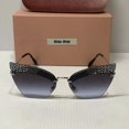 thumbnail image 2 of Miu Miu woman’s sunglasses smu 56T butterfly purple lenses, 2 of 6