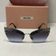 thumbnail image 2 of Miu Miu woman’s sunglasses smu 56T butterfly purple lenses, 2 of 6