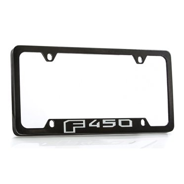 Ford F-150 License Plate Frame | Black Coated Zinc Metal Holder | 2-Hole, Engraved & Epoxy Filled