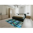 thumbnail image 5 of Ahgly Company Machine Washable Indoor Rectangle Transitional Deep-Sea Blue Area Rugs, 8' x 10', 5 of 7