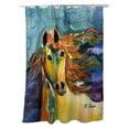 thumbnail image 1 of Betsydrake SH1173 71 x 74 in. Colorful Horse Shower Curtain, 1 of 1