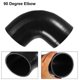 thumbnail image 4 of 1 Juego de manguera de silicona para motor. codo de 90 grados. ID. 89mm. 3.5 ". color negro. para tubería de entrada de Intercooler de coche con 2 uds de abrazaderas, 4 of 6