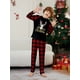 thumbnail image 4 of Pijamas familiares a juego de Navidad 2025, pijamas con estampado Dear Merry, conjunto de ropa de dormir para adultos y niños, mono para bebé y ropa para perros, 4 of 5
