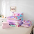 thumbnail image 6 of Manfei Axolotl Pattern 7-Piece Twin Bedding,Kawaii Amphibian Bedding Comforter Set,Pink Reversible, 6 of 7