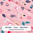 thumbnail image 5 of SLEEP ZONE Kids Twin Bedding Comforter Set - Super Cute Pink Flower Design, Soft Microfiber, 5 Pieces Set with Comforter, Sheet, Pillowcase & Sham, 5 of 5