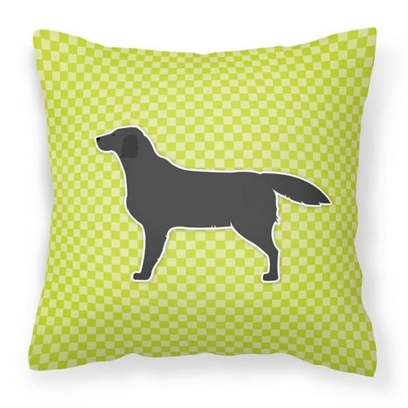 Dog Profile Checkerboard Design Fabric Decorative Pillow