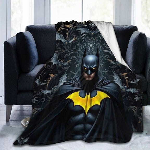 Batman Ultra-Soft Micro Fleece Blanket Cozy Blanket Thick Warm Plush Throw Blanket Sofa Cushion 50"X40"