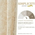 thumbnail image 6 of Lazzzy Farmhouse Linen Curtains for Living Room Floral Print Semi Sheer Window Curtains for Bedroom Grommet Top 2 Panels Taupe on Beige W50 x L63, 6 of 7