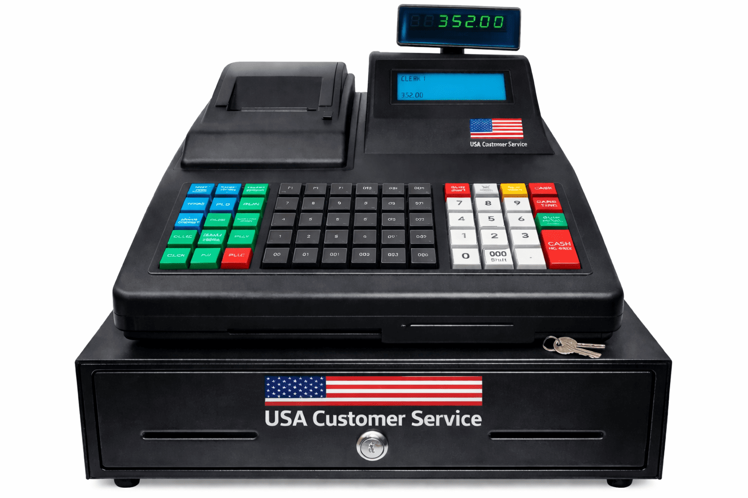 SHARP XE-A407 キャッシュレジスター Sharp XE-A407 Business POS Machine, Thermal 99 Dept Cash Register