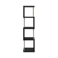thumbnail image 2 of Benjara 15.5" 4-tier Modern Wood and Metal Well-Made Bookcase in Black, 2 of 2