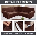 CJC 5 Seat Velvet Recliner Sofa Covers, 3-Piece Corner Sofa Covers, L ...