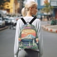 thumbnail image 7 of FORMRS Mini Backpack Purse for Women Travel Daypack Casual Shoulder Bag, Floral Mountain, 7 of 7