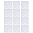 thumbnail image 2 of Paneles de pared decorativos 3D de 12 piezas, color blanco mate, 300 x 300 mm, de PVC con textura para fondo de transmisión en vivo en el dormitorio, 2 of 15