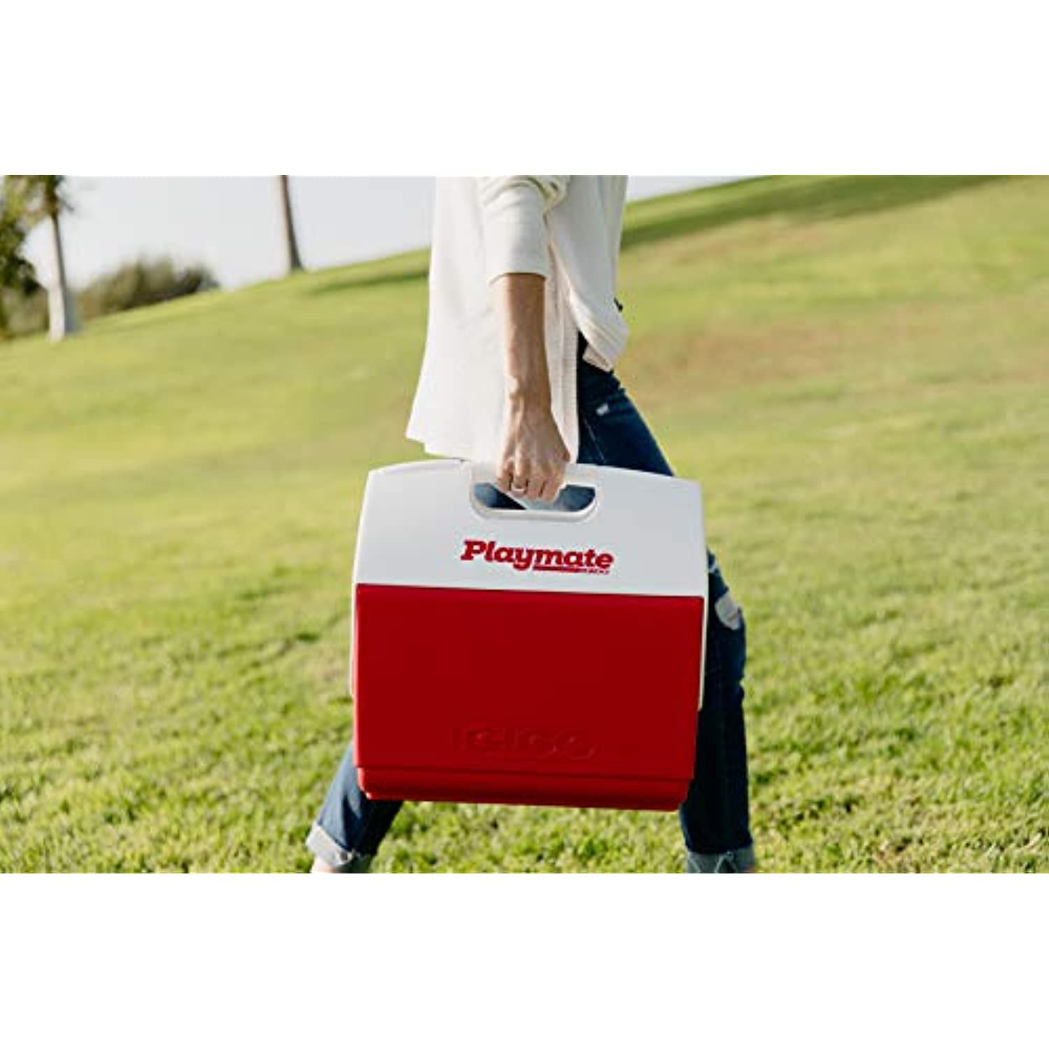 Igloo Red/White, Playmate Pal 7 Quart Personal Sized Cooler, 11.75 x 8.25 x 12-Inch, 7 Qt