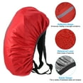 thumbnail image 3 of Uxcell 75-85L Waterproof Backpack Rain Cover with Vertical Reflective Strap, XXL, Red, 3 of 5