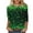 #6, variant on XUNKUSGA St. Patrick's Day Tops for Women Casual 3/4 Length Sleeve Going Out Tops Classic Crew Neck Base Layer Women Lightweight Comfortable Womens Tops S-5XL Multicolor