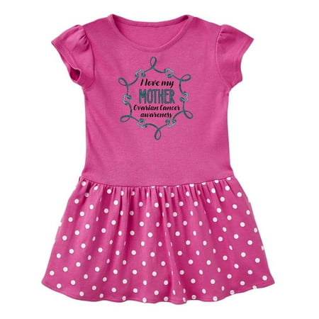 

Inktastic I Love My Mother- Ovarian Cancer Awareness Gift Baby Girl Dress