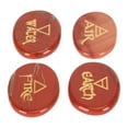 4 Elements Assorted Stones Engraved Triangular Symbols Earth Air Fire